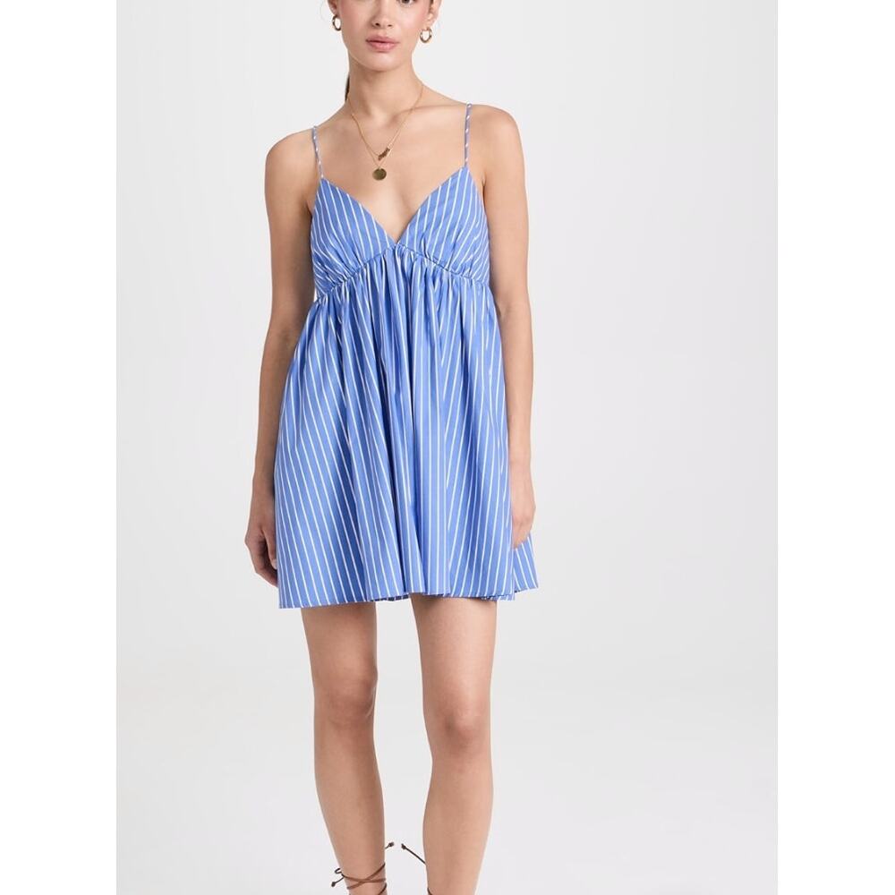 Reformation Blue and White Striped Mini Dress